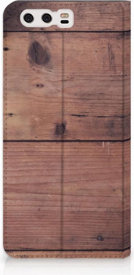 Huawei P10 Plus Book Wallet Case Old Wood