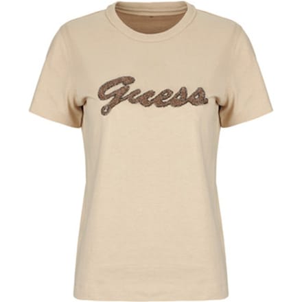 Guess  T-shirt Korte Mouw SS CN BEADS SCRIPT TEE