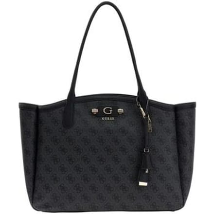 GUESS schoudertas Lindsey Tote Coal Logo donkergrijs