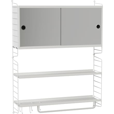 String Furniture - Rek wandladder - 75 x 20 cm - set van 2 - wit
