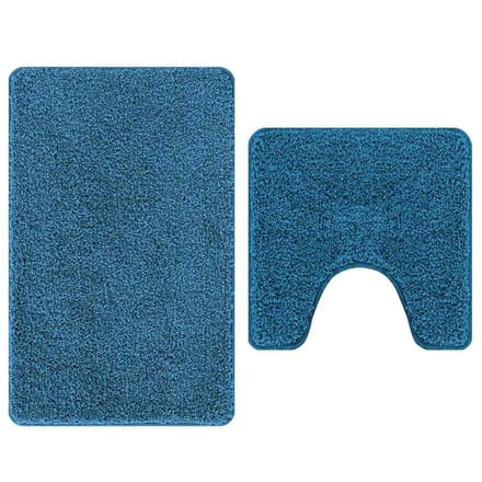 vidaXL - Antislip - Badmat - Set - 2 - st - Blauw - 50 - x - 50 - cm - PP