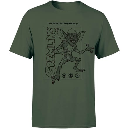 Gremlins Stripe Men's T-Shirt - Forest Green - S