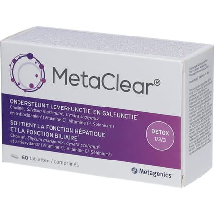 Metagenics MetaClear 60 Gecomprimeerde tabletten