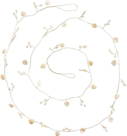 Ib Laursen - Slinger met witte hartjes en parels – 180 cm
