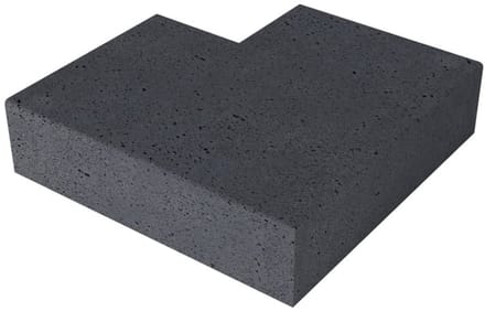 Massief hoek buiten antraciet 60/60 x 37 x 15 cm prijs per stuk Gar...