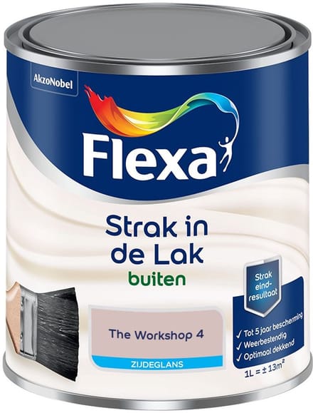 Flexa - Strak In De Lak Buitenlak Zijdeglans - The Workshop 4 - Mengverf - 1 L