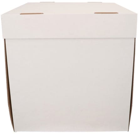 FunCakes Taartdoos met Zwanenhals en Losse Deksel - Vierkant - Wit - 32x32x32 cm - 10 Stuks