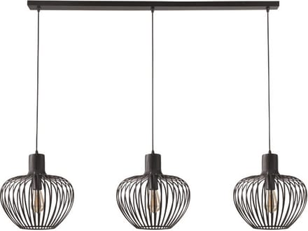 Freelight - Hanglamp Arraffone 3 lichts L 140 cm Ø 30 cm zwart