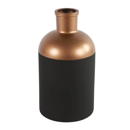 Countryfield fles vaas Madelon S zwart/koper 26 cm