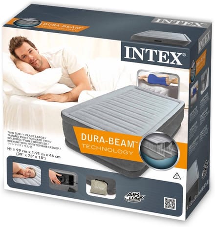 Luchtbed - Opblaasbaar Matras - Extra Slaapplaats - Met Ingebouwde Pomp - 191 x 99 cm - Grijs
