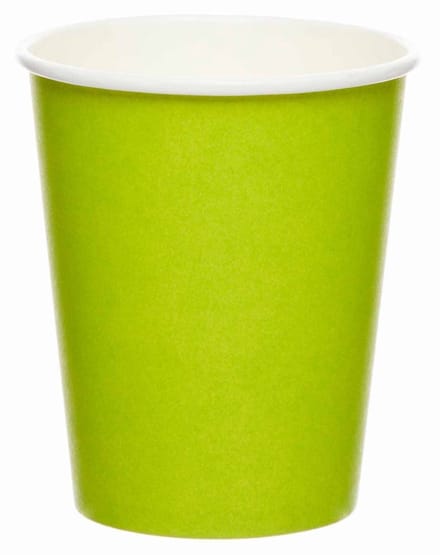 8 groene limoen papieren bekers 237ml