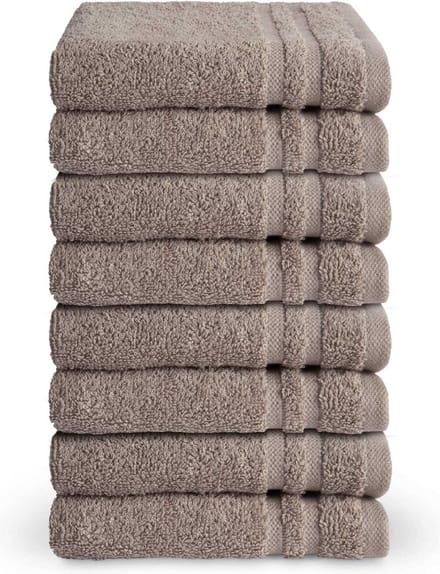 Byrklund gastendoekjes 30x50 - set van 8 - Hotelkwaliteit - Taupe