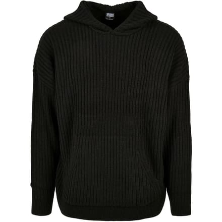 Urban Classics - Knitted Hoodie/trui - M - Zwart