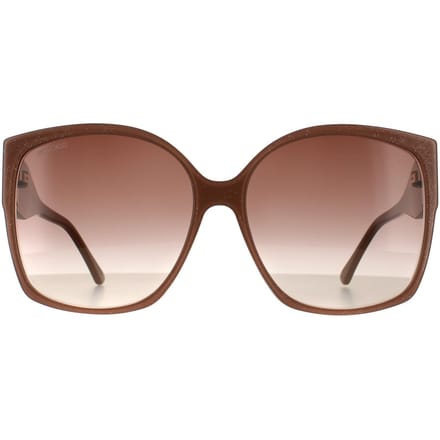 Jimmy Choo zonnebril Noemi/s Kon ha naakt glitter bruine gradiënt