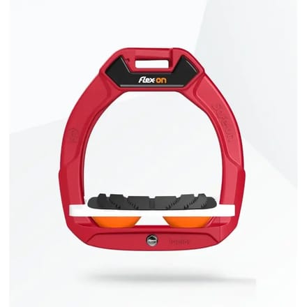 Veilige stijgbeugels met Grip Hellend Rood/Wit/Oranje voor kinderen Flex-On Safe-On