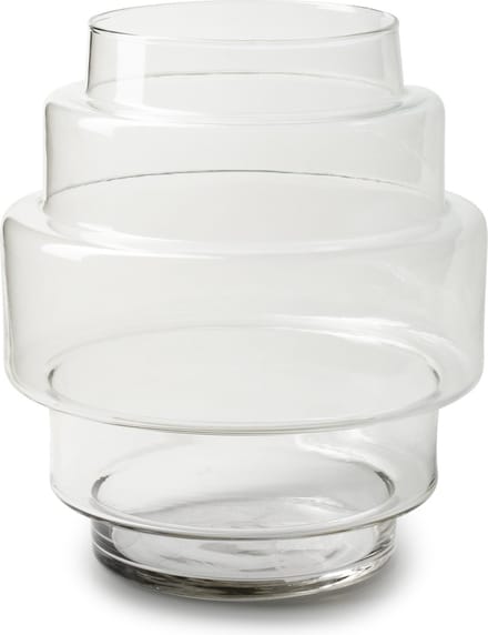 Jodeco Bloemenvaas Didi - helder transparant - glas - 22 x 25 cm - trap vorm vaas