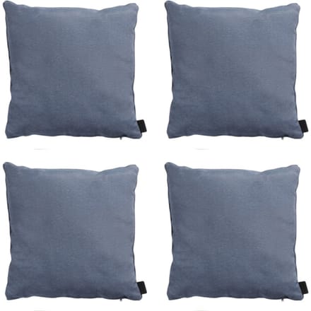 Madison - Sierkussen Panama safier blue - Ca. 45x45 cm - Set van 4