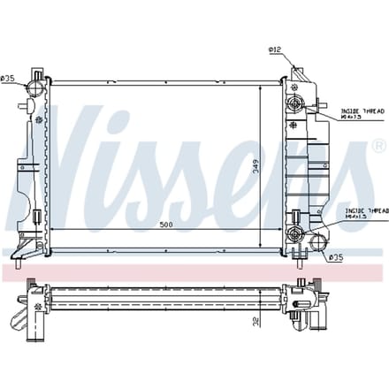 Radiator, motorkoeling NISSENS 64036A