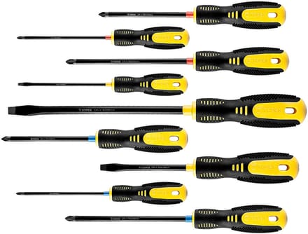 TOPEX Serie - Schroevendraaierset - 9 Stuks - Magnetische Punt - Ergonomische Handgreep
