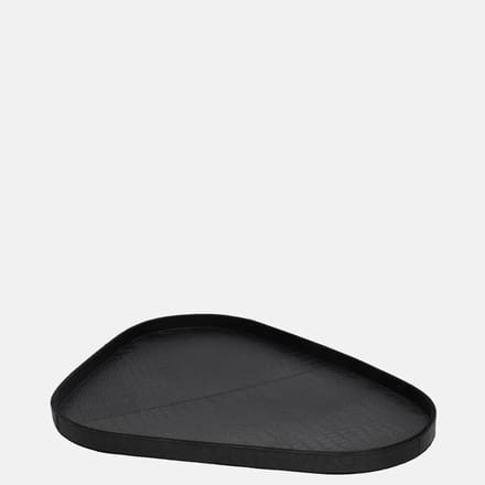 Chamada Sophie leren dienblad organisch croco L black