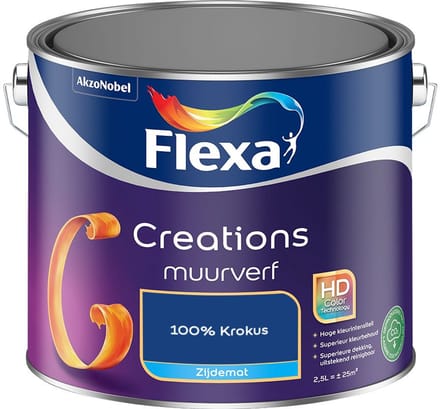 Flexa - Creations Muurverf Zijdemat - 100% Krokus - Mengverf - 2,5 L