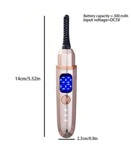 Wimperkruller - Elektrische Wimperkruller - Verwarmde Wimperkruller -3 temperatuurstanden - LED-display - USB-oplaadbaar - voor - vrouwen - roze