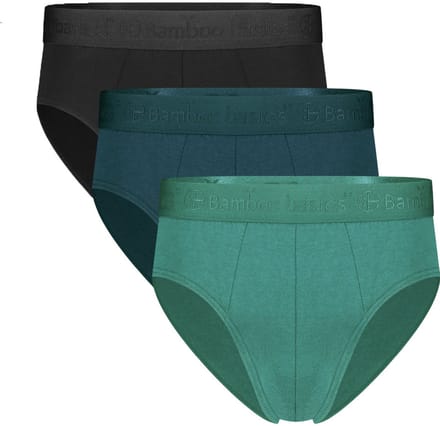 Comfortabel & Zijdezacht Bamboo Basics Slips James (3-pack) - Black, Deep Teal, Malachite Green - M