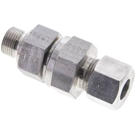 12S (M20x1.5) & G3/8'' Regeling-Uit RVS Terugslagklep Snijring Buitendraad 1-400 bar ISO 8434-1