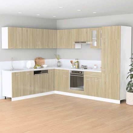 vidaXL - Ovenkast - 60x46x81,5 - cm - spaanplaat - sonoma - eikenkleurig