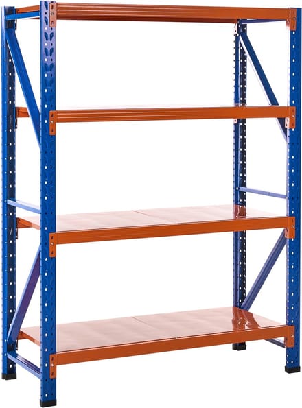 BELIANI FIUGGI - Stellingkast 4 planken - Oranje/Blauw - Staal