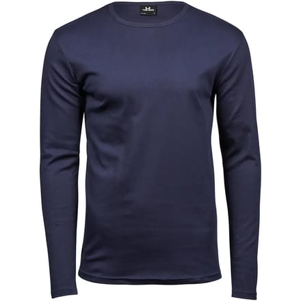 Tee Jays - Interlock T-shirt lange mouwen - Navy maat L