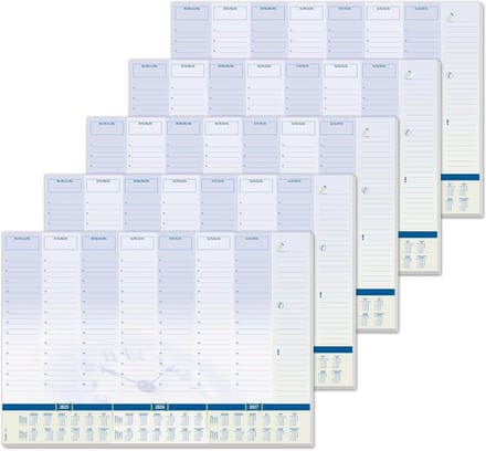 Schrijfblokken en Bureauschol, Set van 5, Extra Groot A2 Formaat voor Notities en Planning