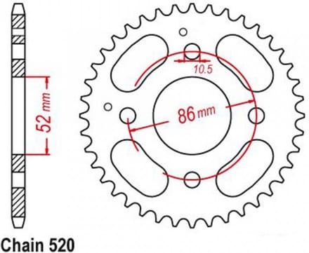 Couronne de transmission Esjot pour Quad Kymco 50 Mxu Reverse 2007 à 2017 Neuf