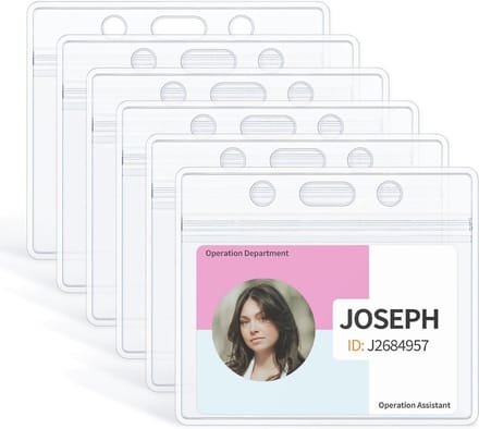 Set van 6 Transparante Paspoorthouders met Ritssluiting voor Creditcards en ID-Kaarten