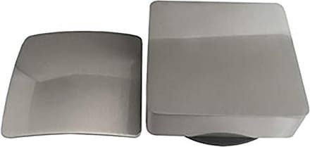 Wiesbaden Set Knop/Plug Badoverloopcomb. +Vulfunctie Vierkant Geborsteld Staal