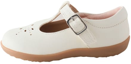 Next - Meisjes - First Walker schoenen met T-bandje en klittenbandsluiting, brede pasvorm (G) - Wit