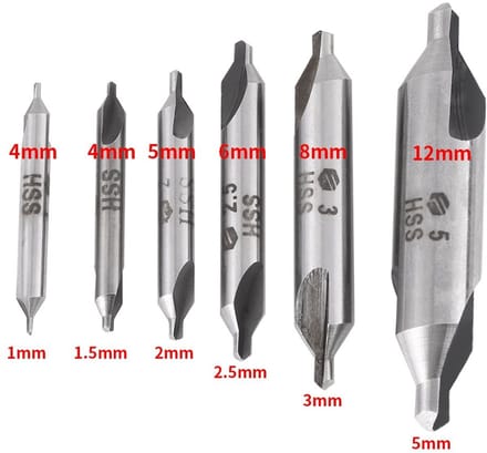 Dailygoods - HSS Centering Drills - Bits - 60 graden - Set Tools - Iron Steel Copper Aluminum - Processing - Geschikt voor diverse materialen - Divers...