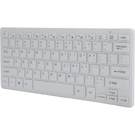 K03 Draadloze Toetsenbord Muis Set 2.4G Mini en Comfortabel Draadloos Toetsenbord Muis Pak met Toetsenbordfolie wit