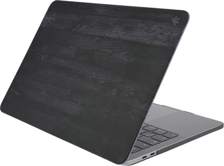 Gecko Covers Clip on Case geschikt voor MacBook Pro 13 inch (2018/2019/2020) - Zwart hout