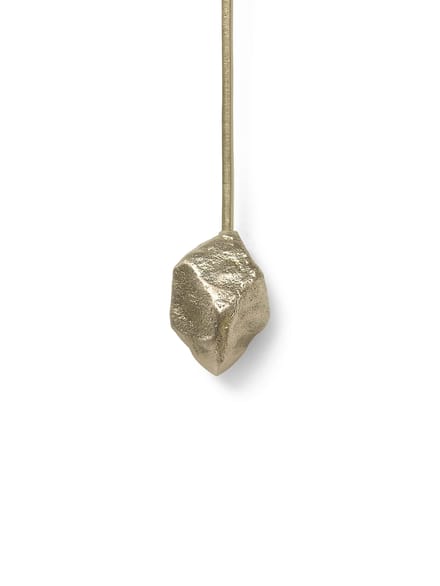 Ferm Living - Stone Kaarshouder voor de kerstboom - messing - goud