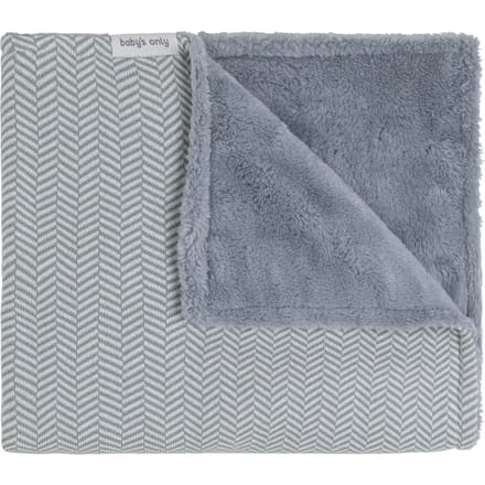 Baby's Only Ledikantdeken teddy Dawn - Nordic Blue/Ecru - 100x135 cm