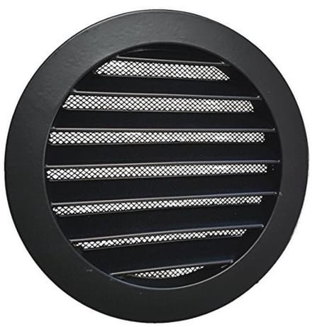 Weerbestendig Rooster Ø 150 mm Aluminium Zwart voor Buitentoepassingen
