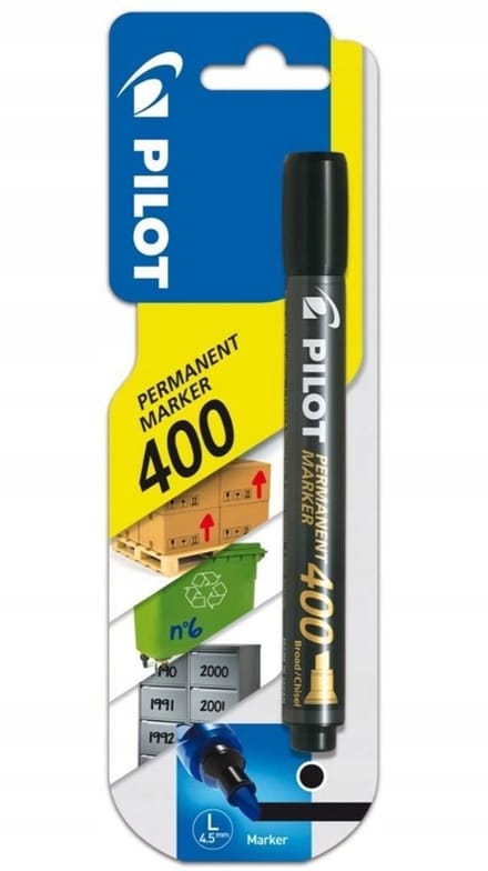 Pilot SCA-400 Permanente Marker Zwart - Schrijft 24u Zonder Dop