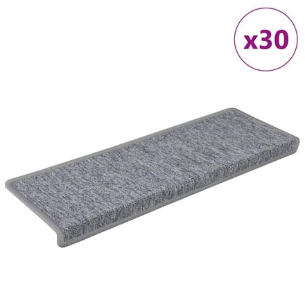 vidaXL - Trapmatten - 30 - st - 65x21x4 - cm - wit - en - grijs - met - rechthoekige - rand