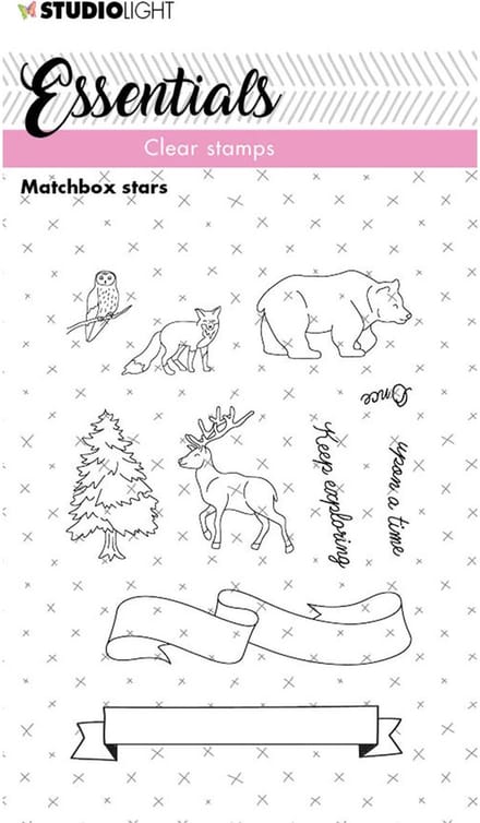 Studio Light Essentials clear stamp matchbox Stars