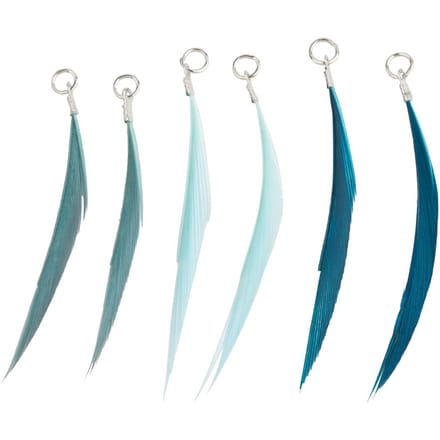 Veren met oogje - Turquoise-Mix