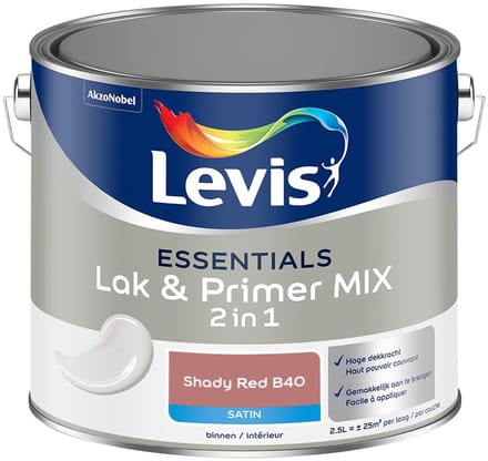 Levis - Essentials Lak & Primer Mix - Shady Red B40 - Mengverf - 2,5 L