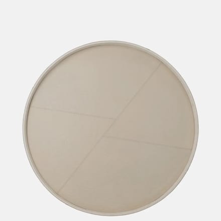 Chamada Lauren leren dienblad rond effen L beige
