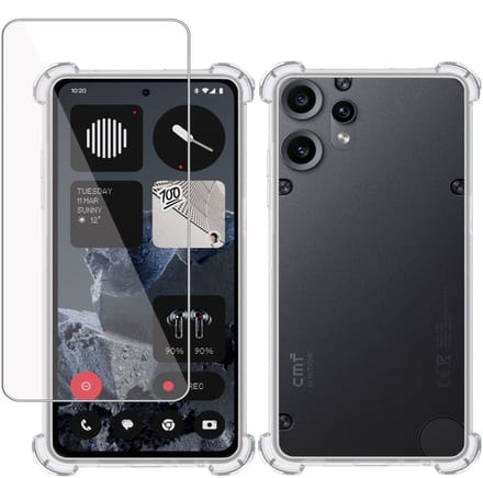 TechNow Hoesje + Screenprotector geschikt voor CMF Phone 2 Pro Hoesje Screenprotector - Tempered Glass - Extreme Shock Case Transparant
