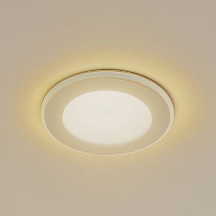 Lindby LED inbouwlamp Toka, 6,5 W, wit, kunststof, CCT